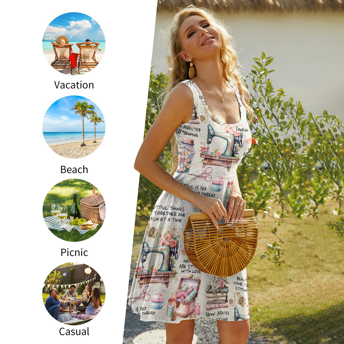 Love Sewing - Personalized Sewing Sleeveless Dress