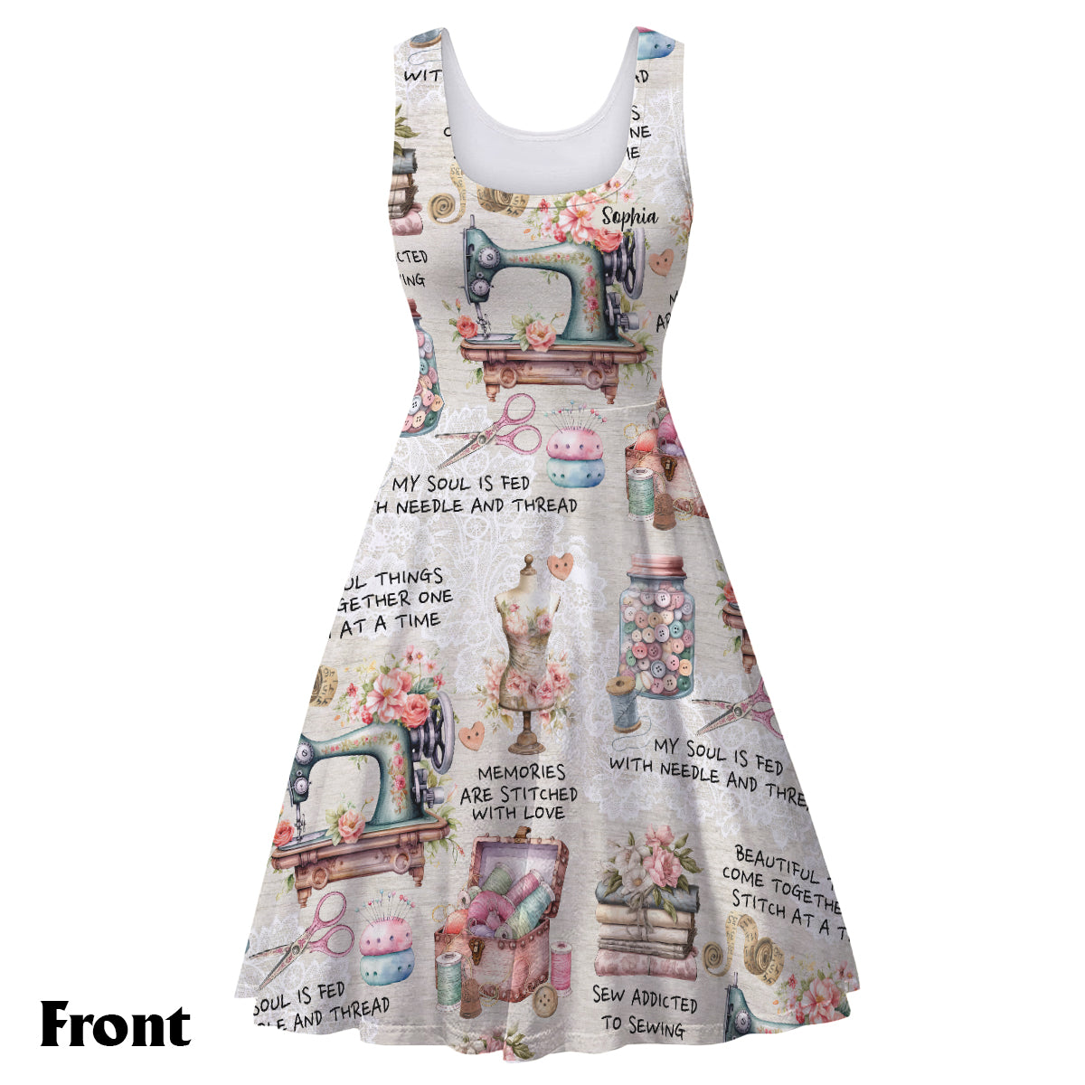 Love Sewing - Personalized Sewing Sleeveless Dress