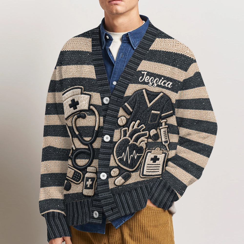 Nurse Life - Personalized Nurse Cardigan Sweater