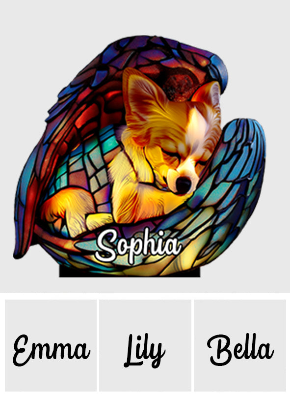 Sleeping Chihuahua - Personalized Dog Acrylic LED Night Light