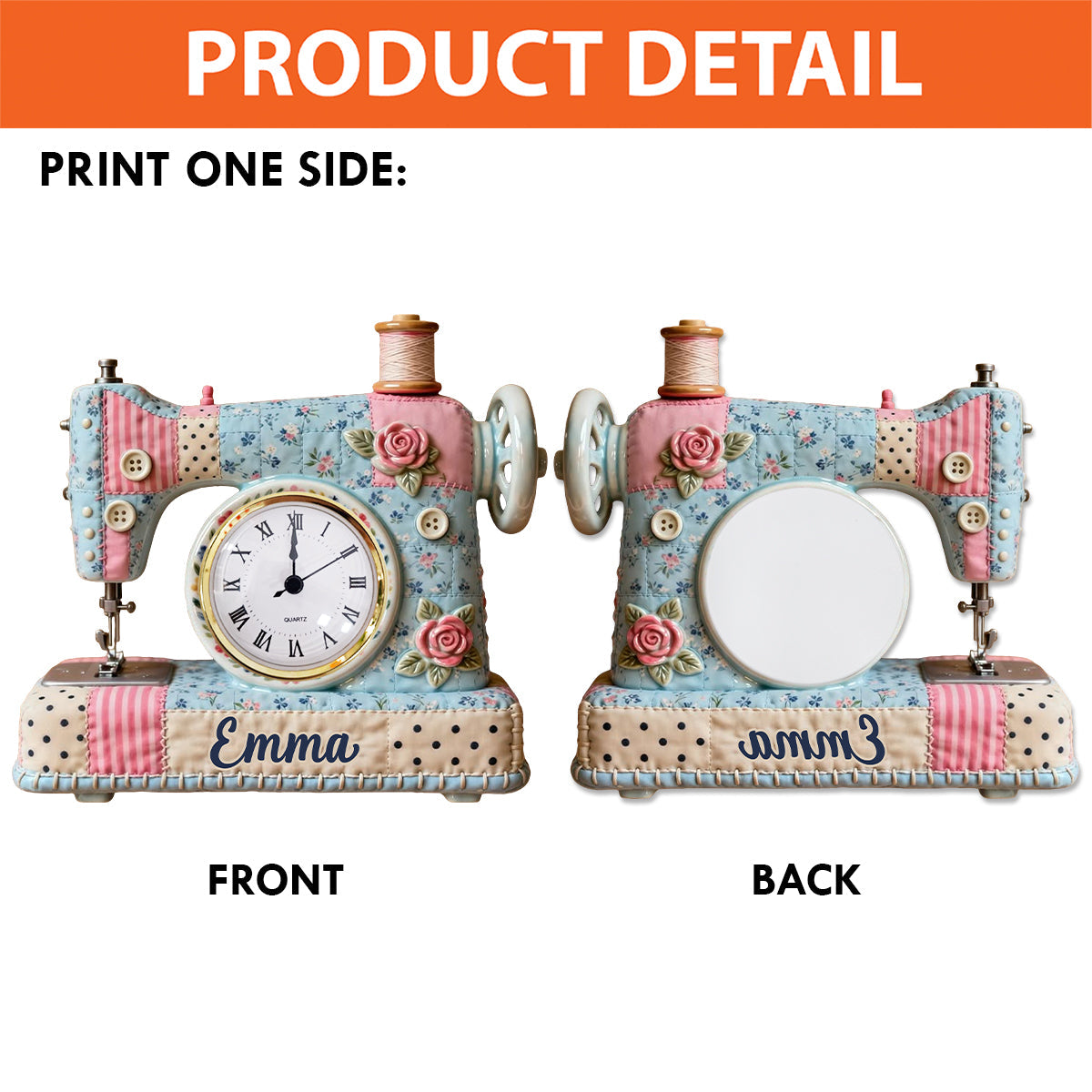 Love Sewing - Personalized Sewing Acrylic Clock Plaque