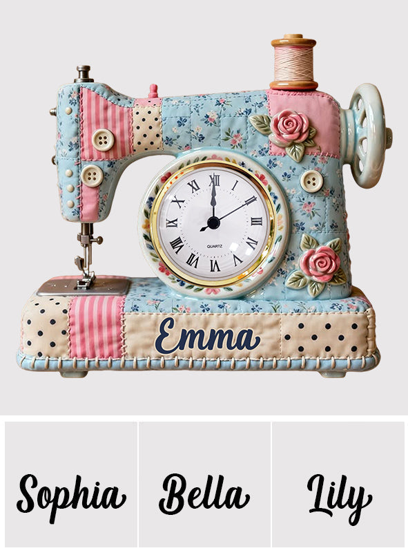Love Sewing - Personalized Sewing Acrylic Clock Plaque