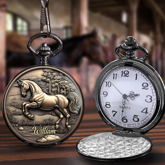 A Good Day To Ride Horse - Personalized Horse Pocket Watch