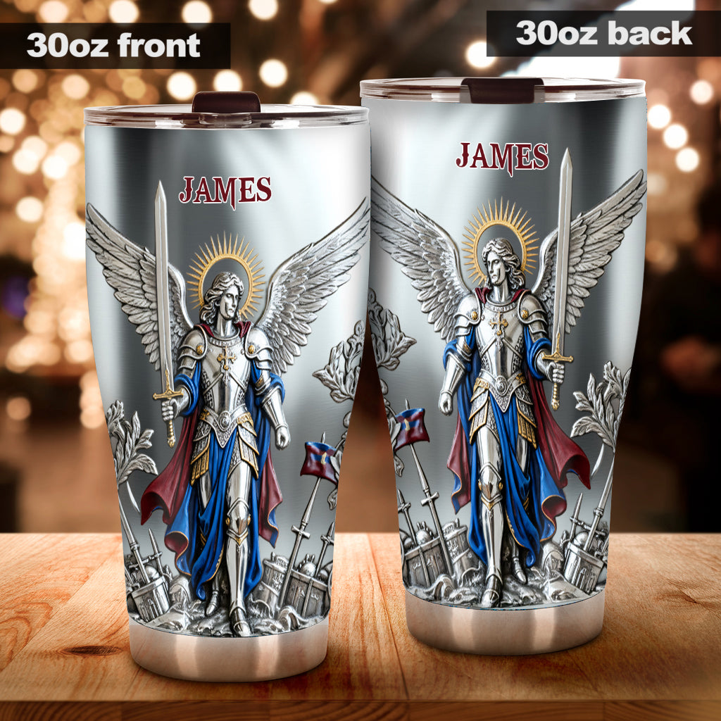 Saint Michael - Personalized Christian Tumbler
