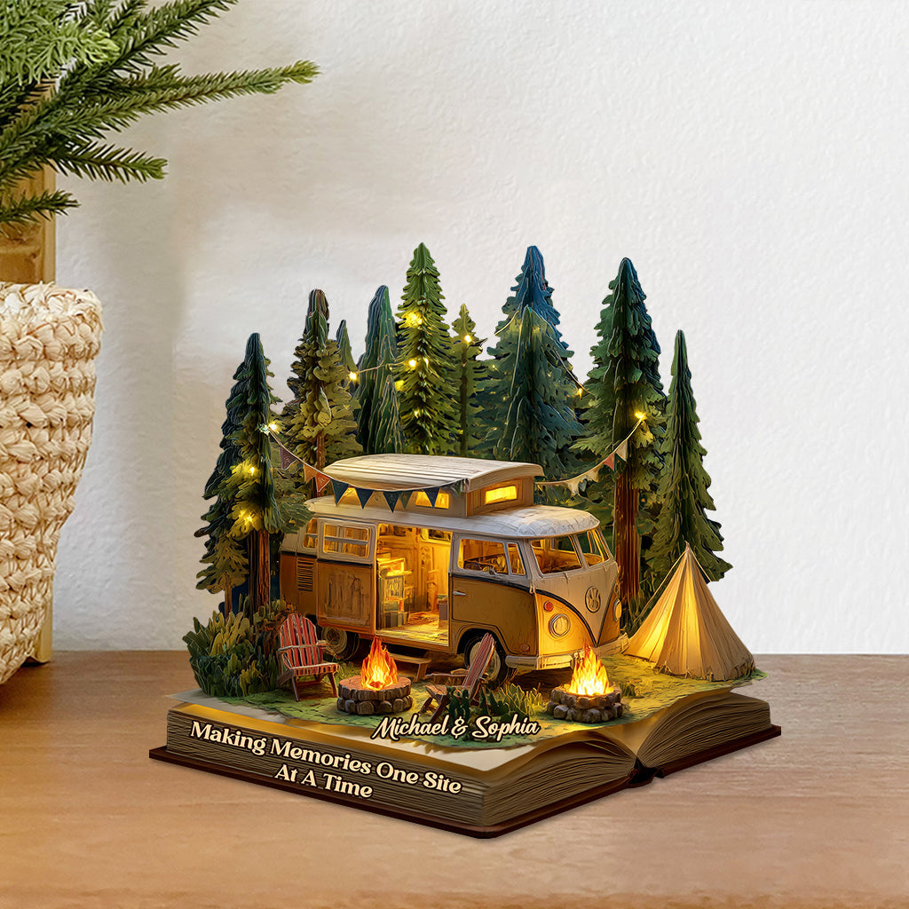 Making Memories One Site At A Time - Personalized Camping Custom Shaped Acrylic Plaque