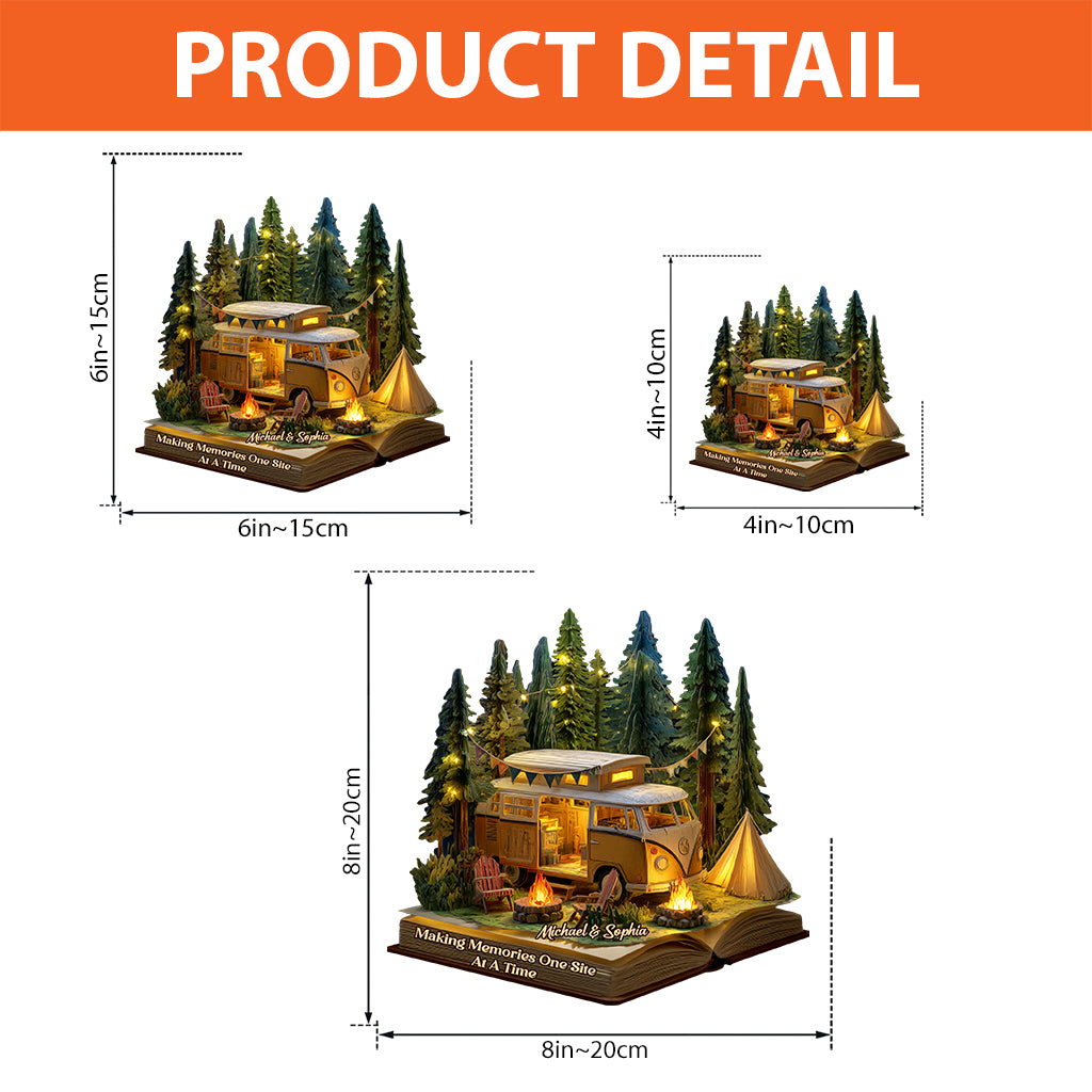 Making Memories One Site At A Time - Personalized Camping Custom Shaped Acrylic Plaque