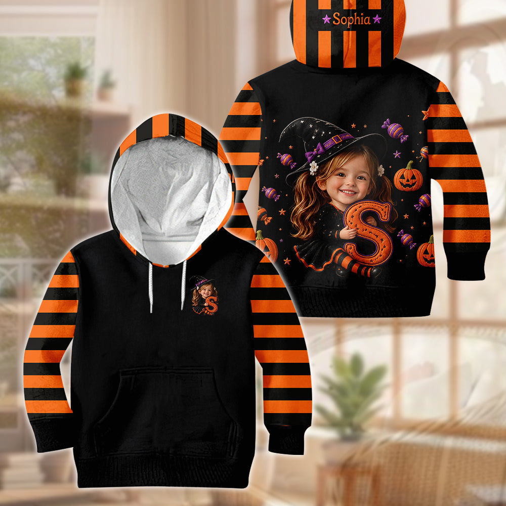 Cute Kids Halloween Set - Personalized Kid Hoodie & Flare Leggings Set