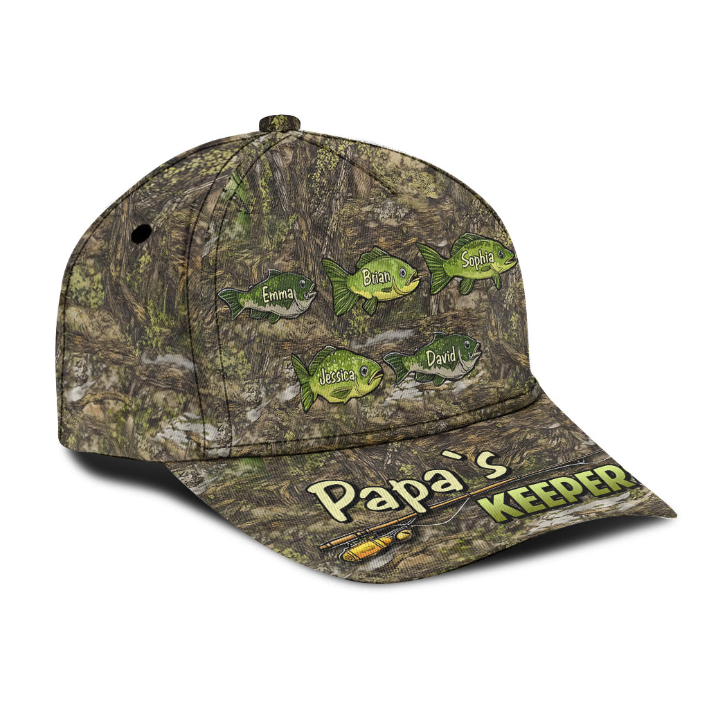 Papa‘s Keepers Camouflage Pattern Fishing - Personalized Fishing Classic Cap