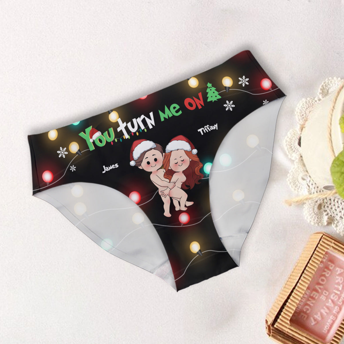You Turn Me On - Personalized Couple Women Briefs & Men Boxer Briefs