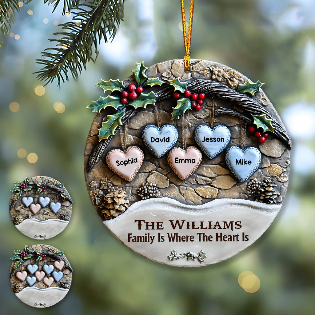 Merry Christmas - Personalized Family Ornament