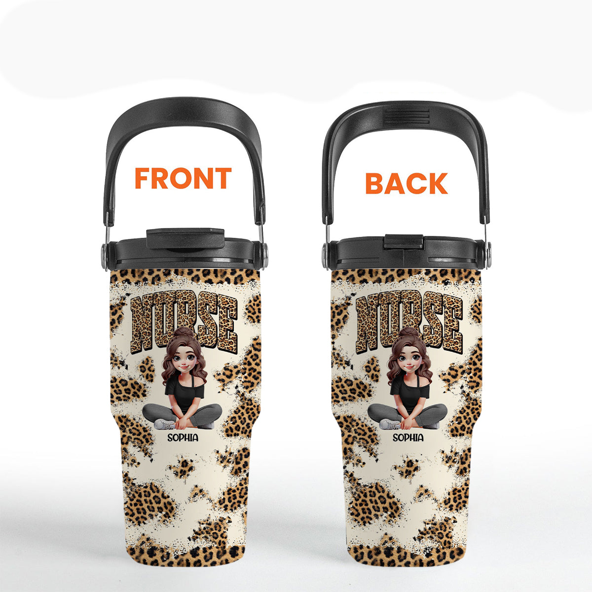 Nurse Life - Personalized Nurse Tumbler With Grip Handle