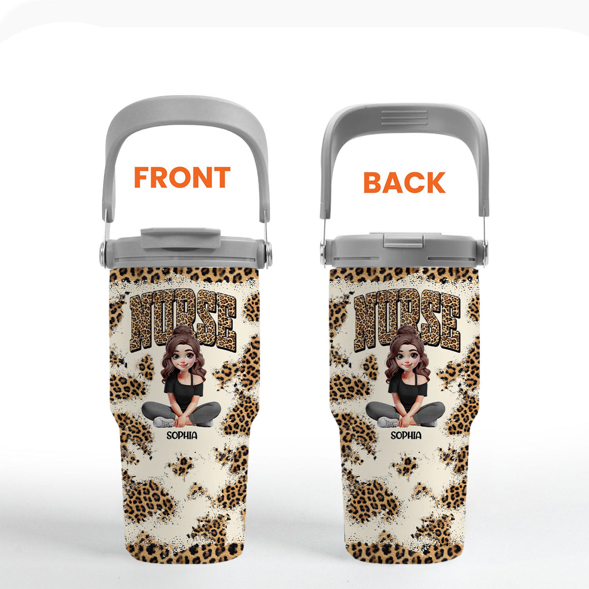 Nurse Life - Personalized Nurse Tumbler With Grip Handle