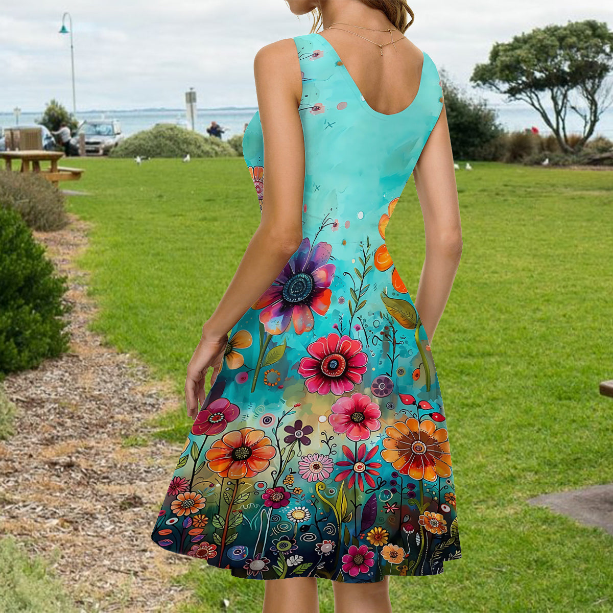 Gardening Is My Therapy - Personalized Gardening Sleeveless Dress