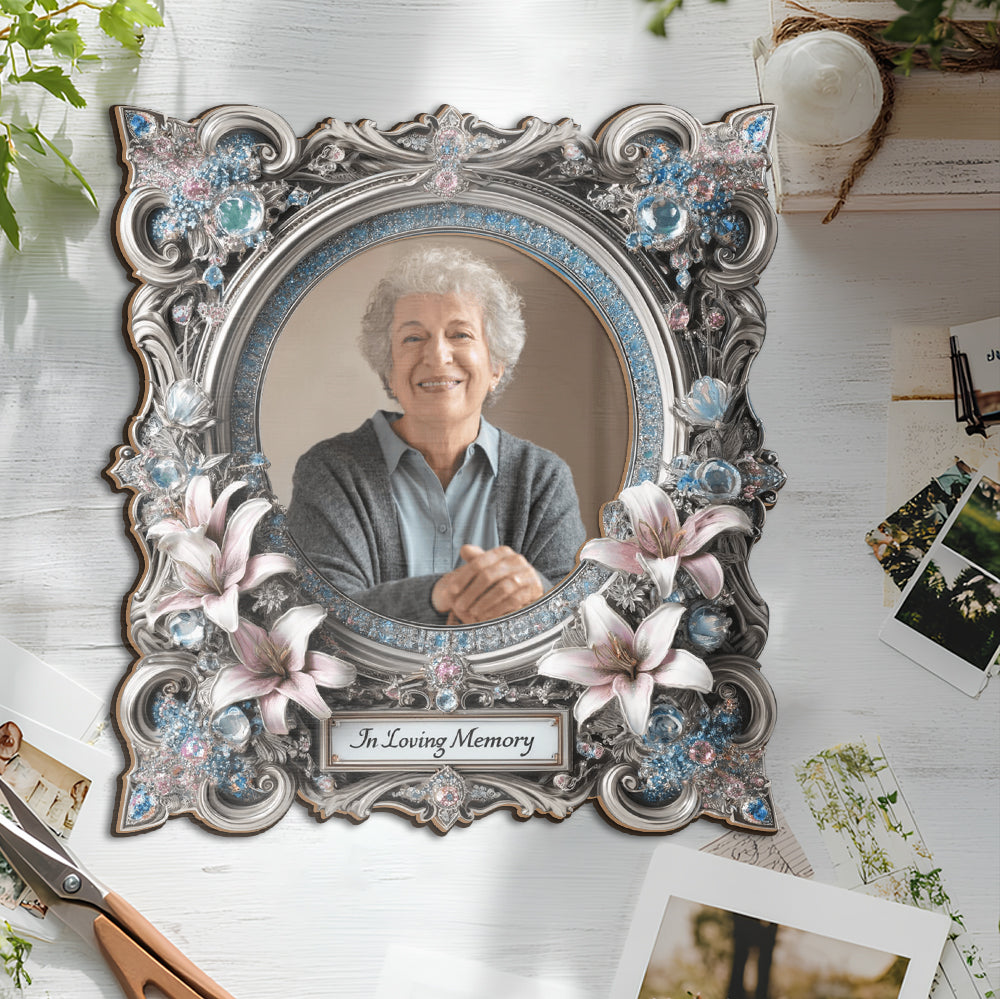 In Loving Memory - Personalized Memorial Cut Shape Photo Frame