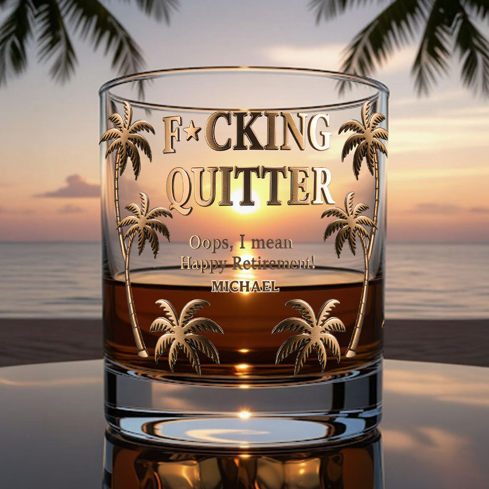 Happy Retirement - Personalized Retired Whiskey Glass
