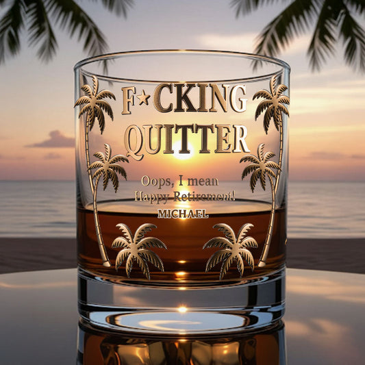 Happy Retirement - Personalized Retired Whiskey Glass