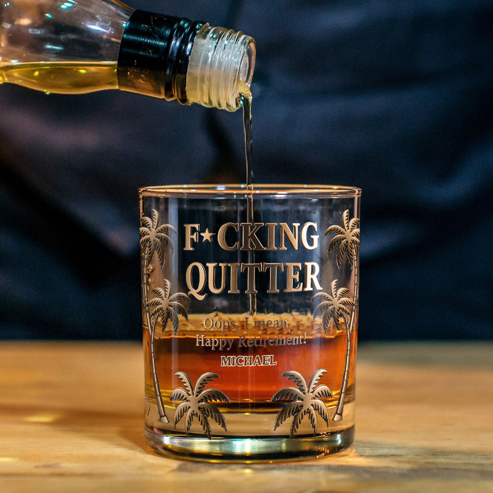Happy Retirement - Personalized Retired Whiskey Glass