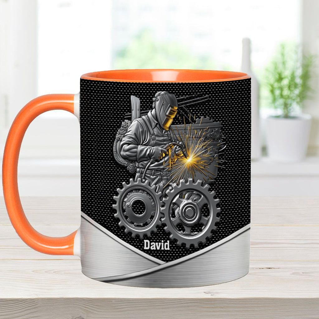 Strong Ones Become Welder - Personalized Welder Accent Mug