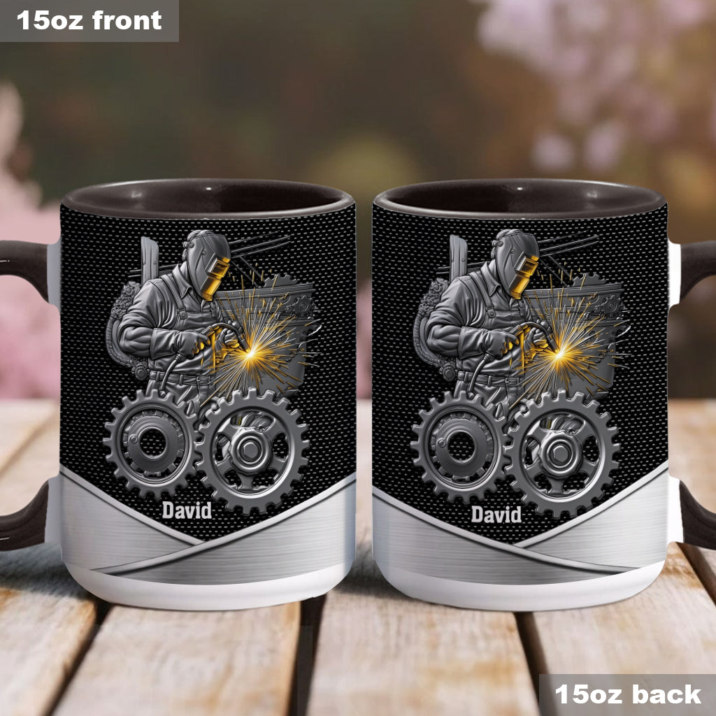Strong Ones Become Welder - Personalized Welder Accent Mug