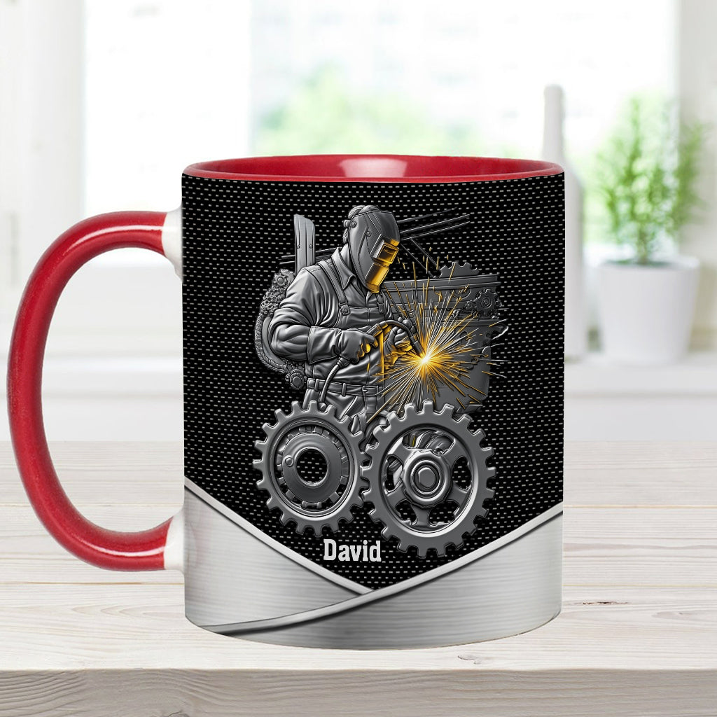 Strong Ones Become Welder - Personalized Welder Accent Mug