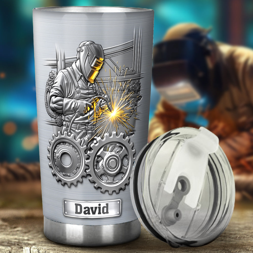 Strong Ones Become Welder - Personalized Welder Tumbler