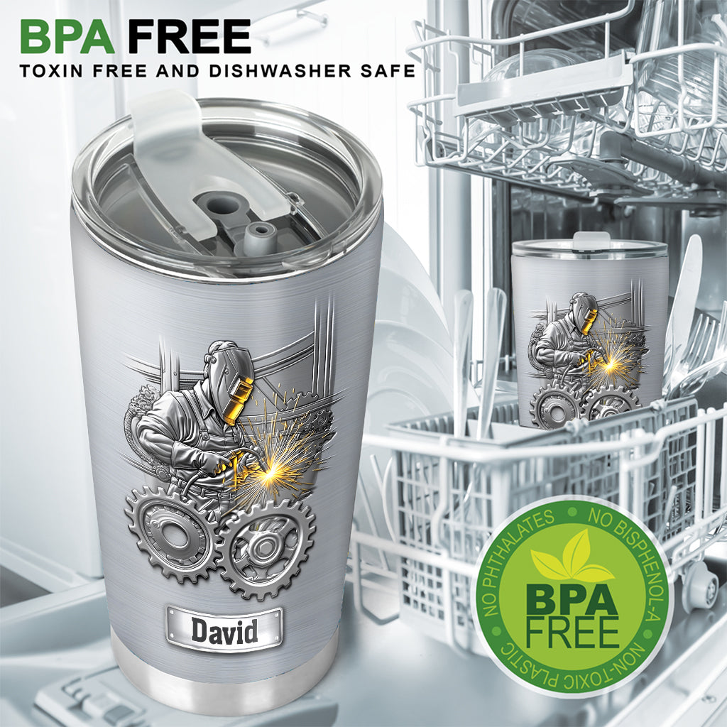 Strong Ones Become Welder - Personalized Welder Tumbler
