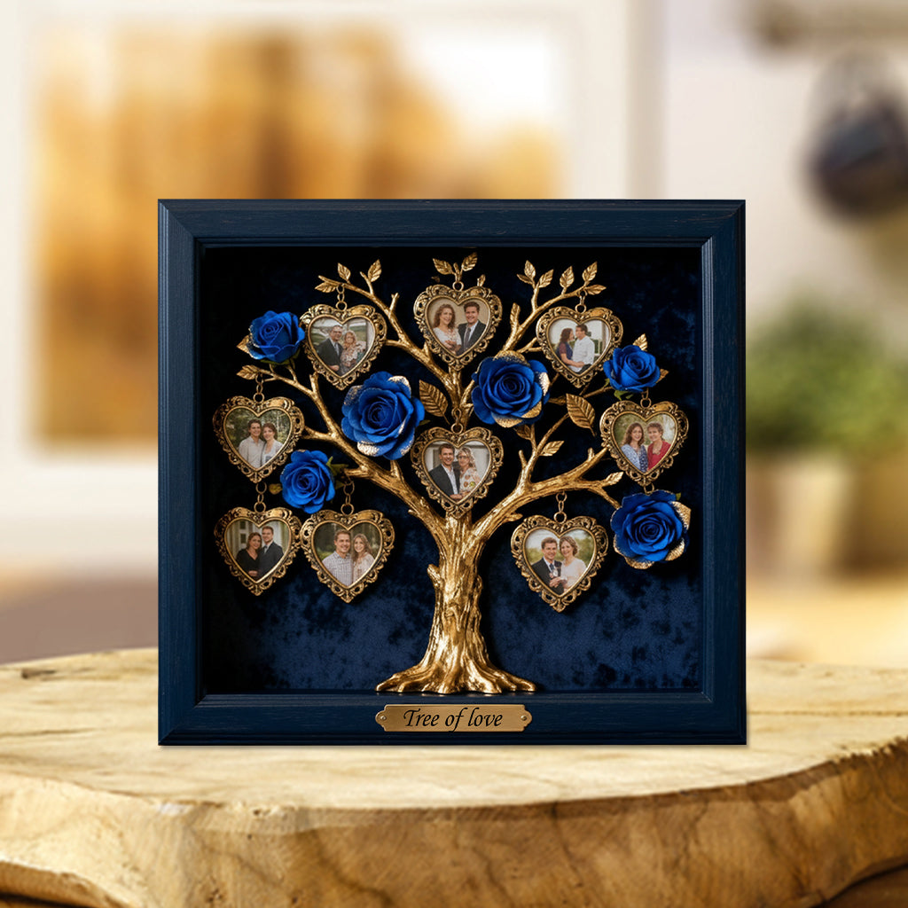 Photo Frame Rose Tree For Couple/ Family/ Mother's Day Gift.... - Personalized Couple Custom Shaped Acrylic Plaque