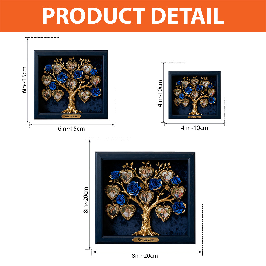 Photo Frame Rose Tree For Couple/ Family/ Mother's Day Gift.... - Personalized Couple Custom Shaped Acrylic Plaque