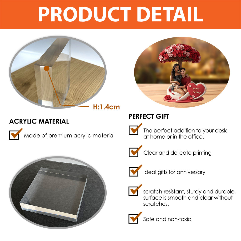 Custom From Any Photo - Personalized Couple Custom Shaped Acrylic Plaque