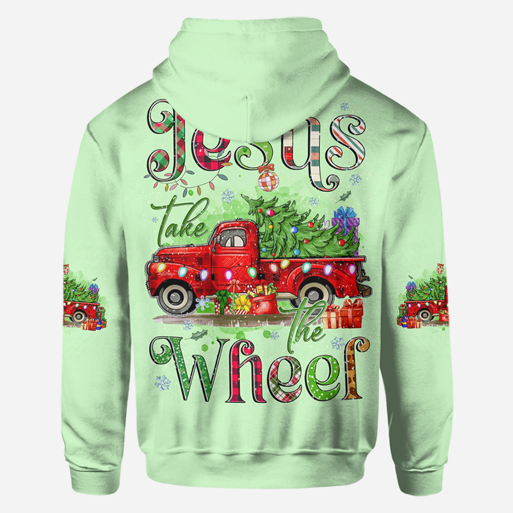 Jesus Take The Wheel - Personalized Christmas All Over Shirt