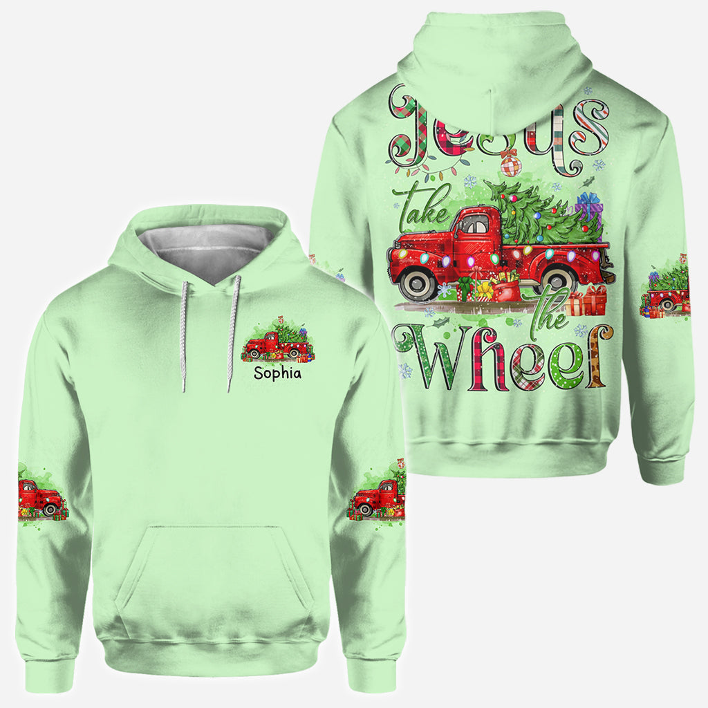 Jesus Take The Wheel - Personalized Christmas All Over Shirt