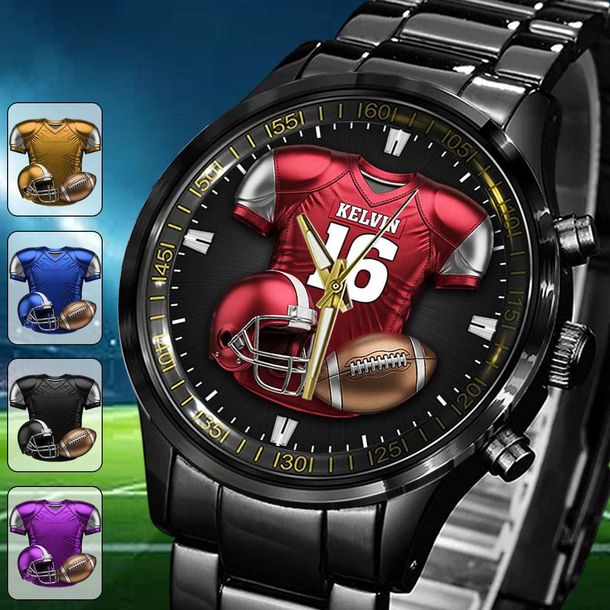 Love Football - Personalized Football Hand Watch