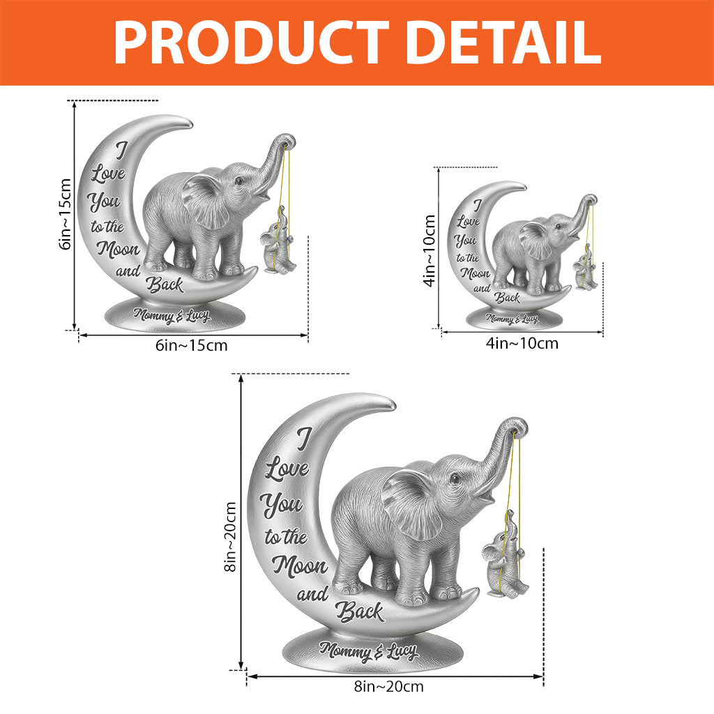 Elephant Mom Grandma - Personalized Daughter Custom Shaped Acrylic Plaque