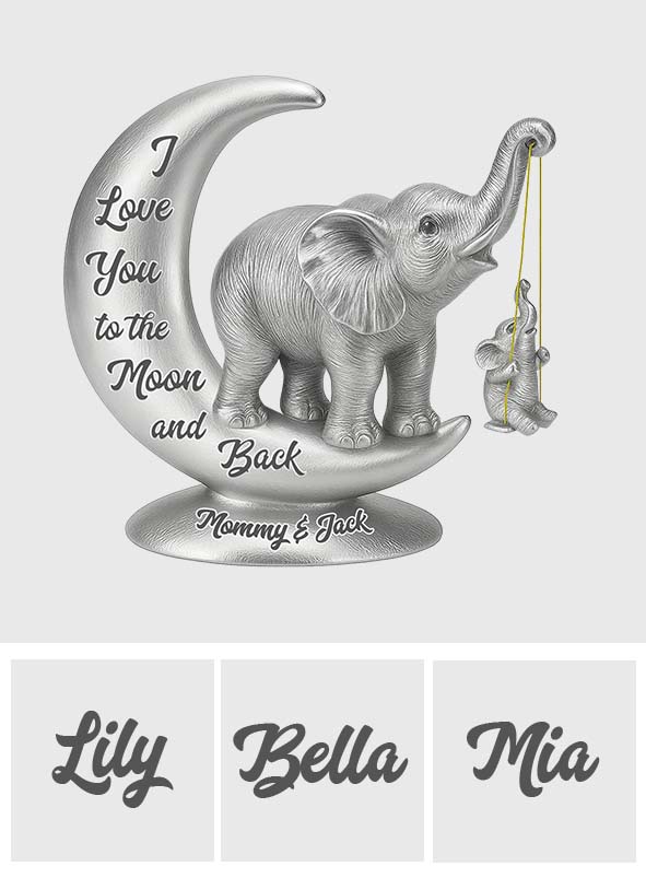 Elephant Mom Grandma - Personalized Daughter Custom Shaped Acrylic Plaque