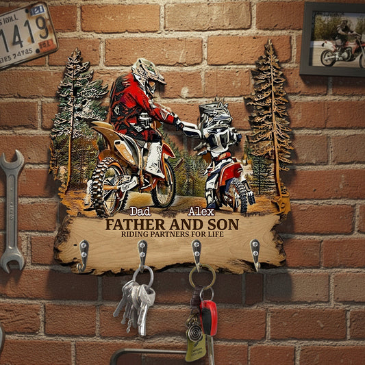 Best Riding Partners For Life - Personalized Dirt Bike Custom Shaped Hanging Rack