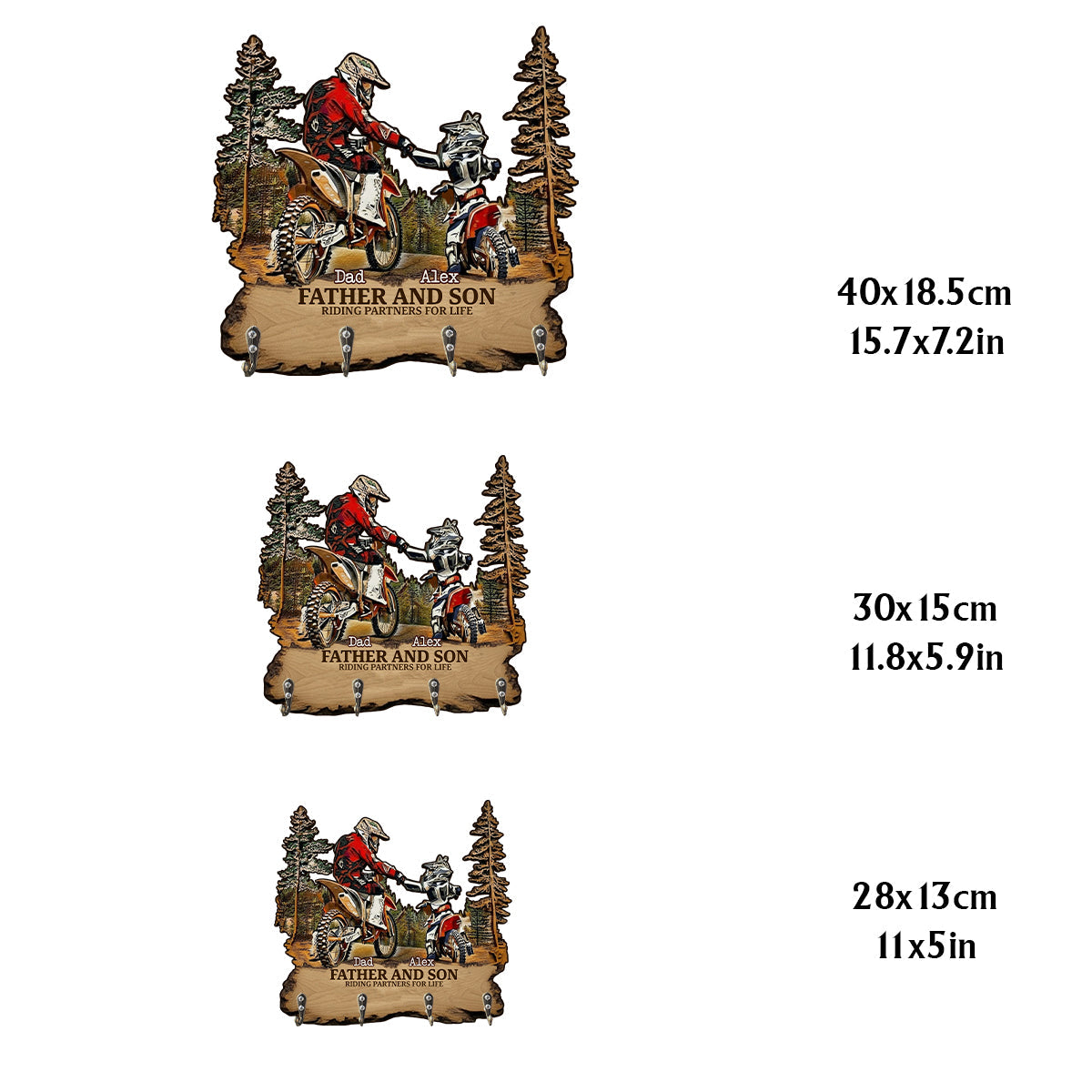 Best Riding Partners For Life - Personalized Dirt Bike Custom Shaped Hanging Rack