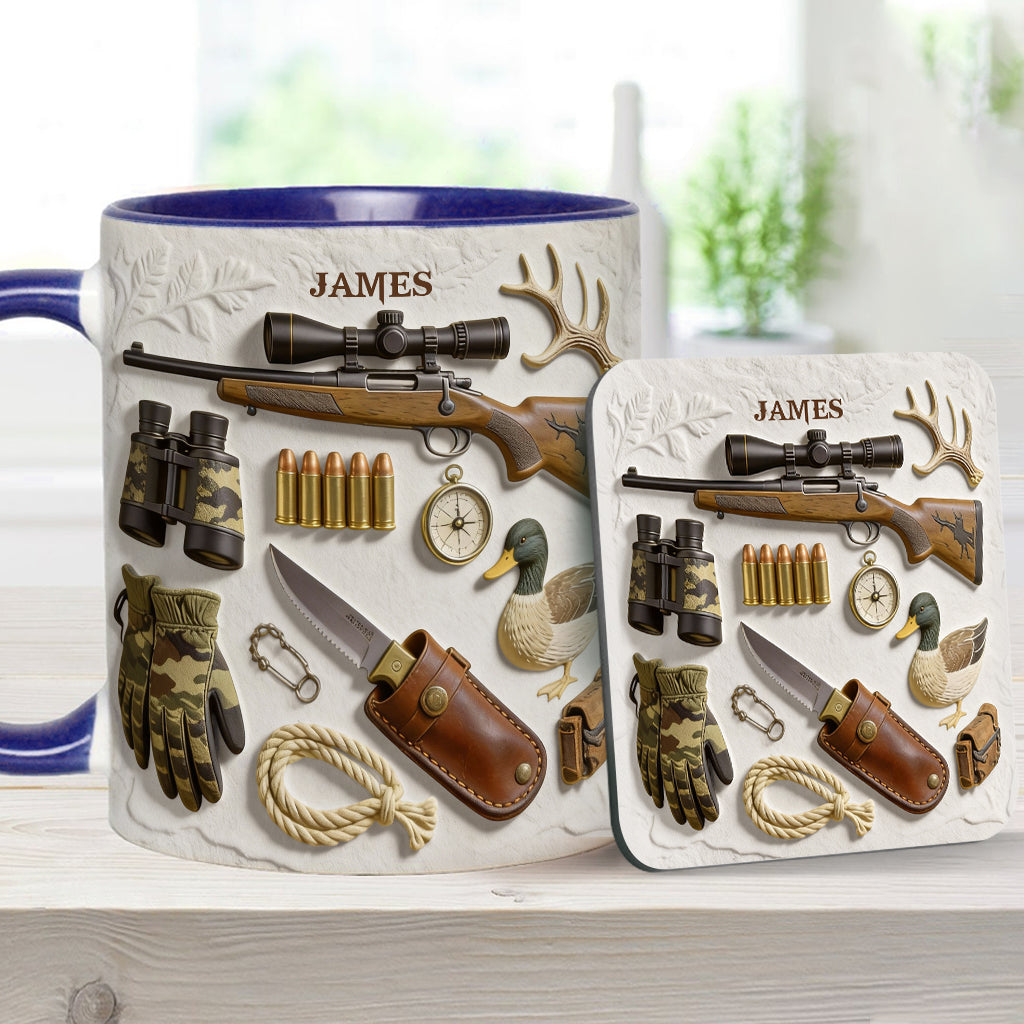 Love Hunting - Personalized Hunting Accent Mug & Coaster