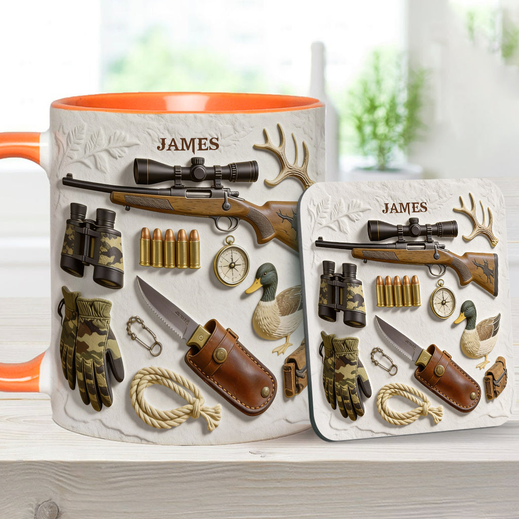 Love Hunting - Personalized Hunting Accent Mug & Coaster