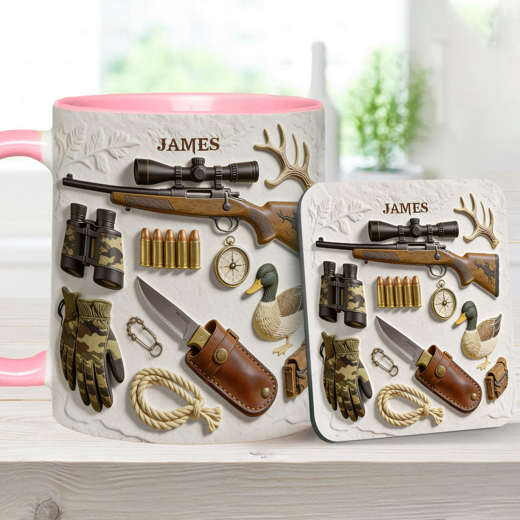 Love Hunting - Personalized Hunting Accent Mug & Coaster