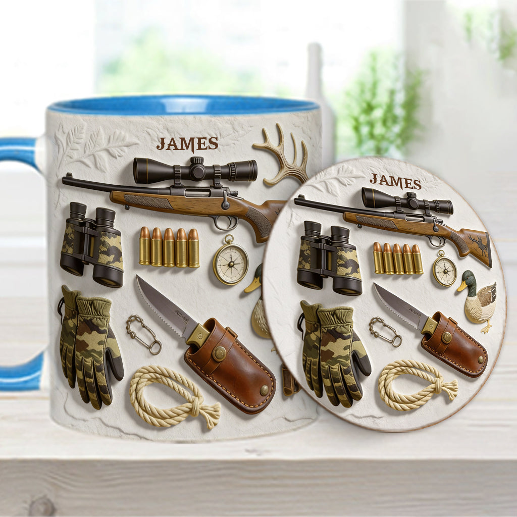 Love Hunting - Personalized Hunting Accent Mug & Coaster