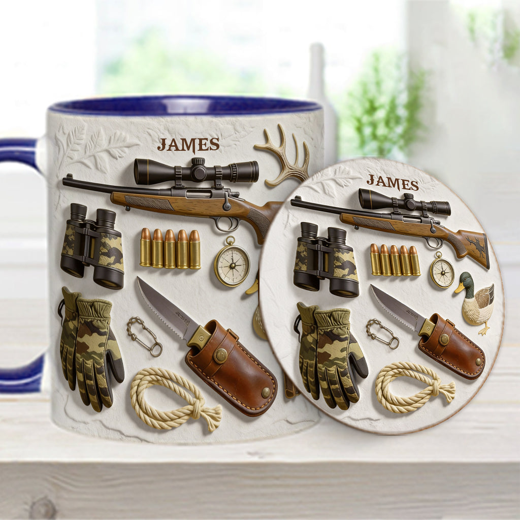 Love Hunting - Personalized Hunting Accent Mug & Coaster