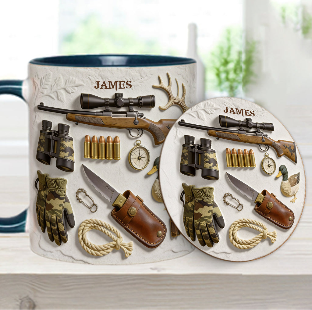 Love Hunting - Personalized Hunting Accent Mug & Coaster