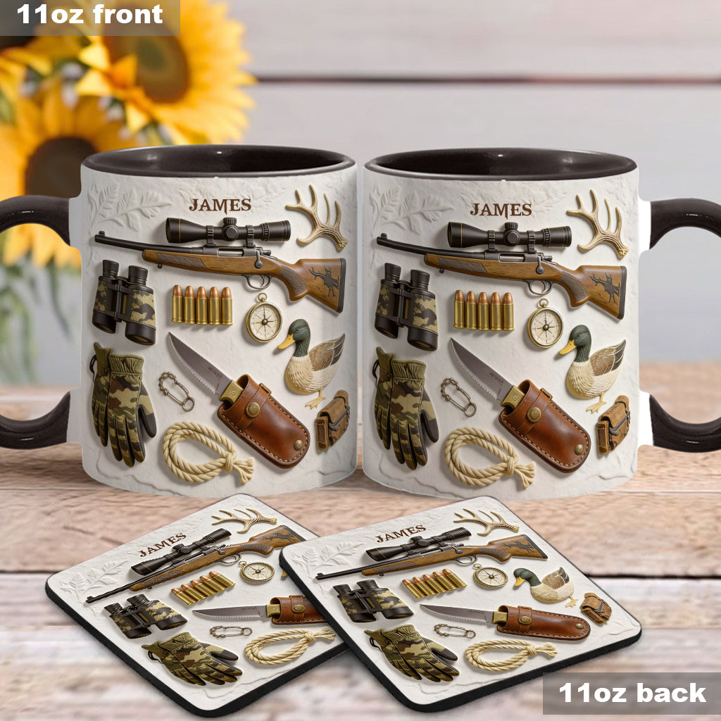 Love Hunting - Personalized Hunting Accent Mug & Coaster