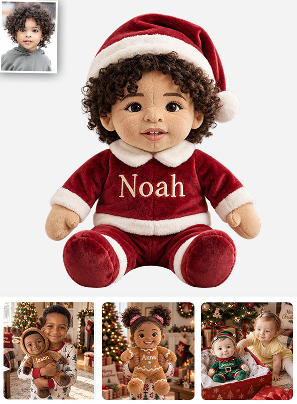 Merry Christmas Costume - Personalized Kid Premium Faux Fur Pillow