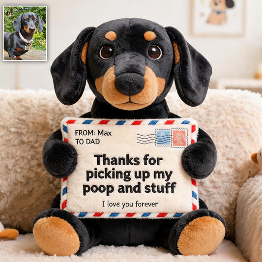 Letter For Dad And Mom - Personalized Dog Premium Faux Fur Pillow