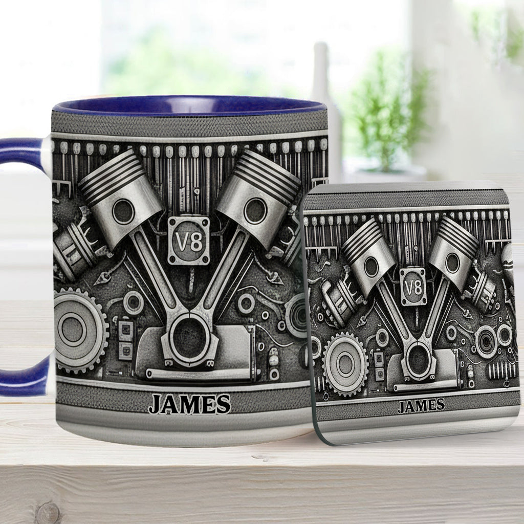 Mechanic Lovers - Personalized Car Lover Accent Mug & Coaster