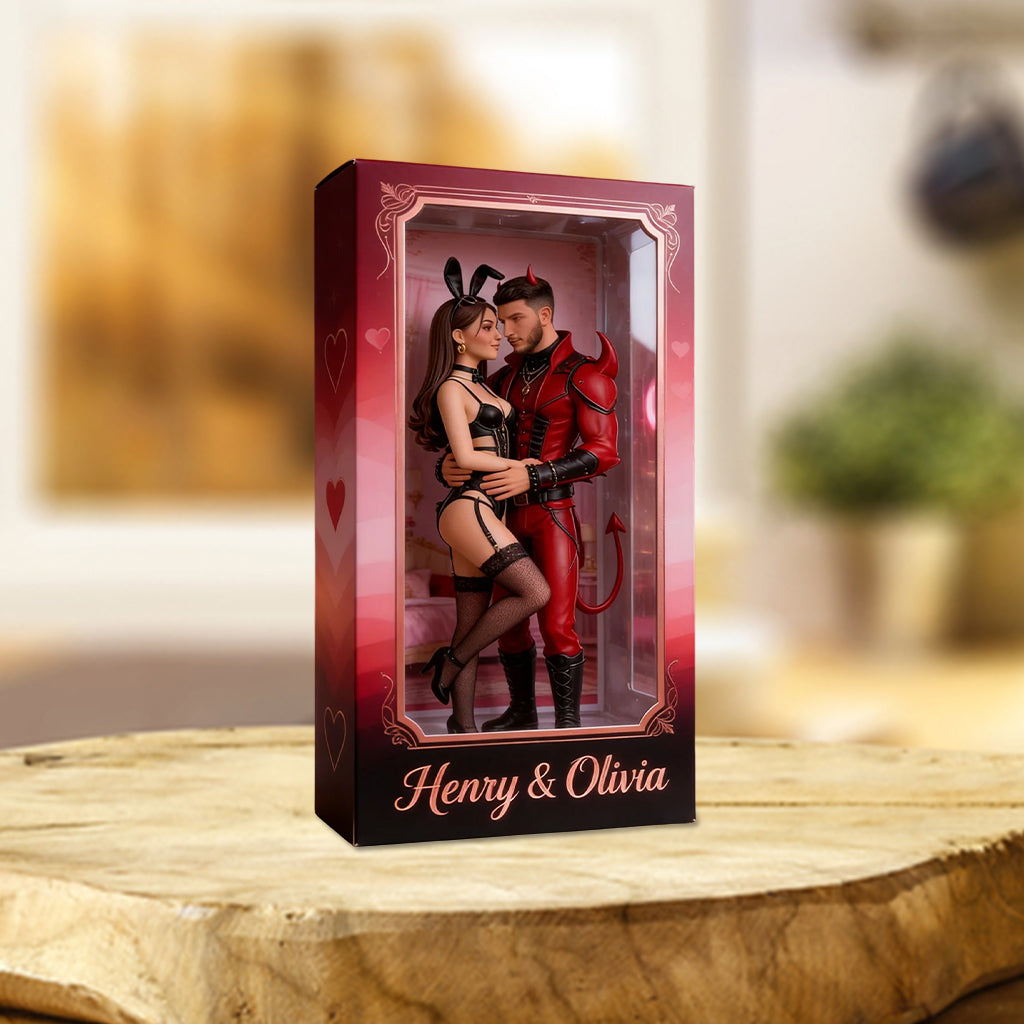 Any Photo Couple Love Costume - Personalized Spicy Couple Custom Shaped Acrylic Plaque