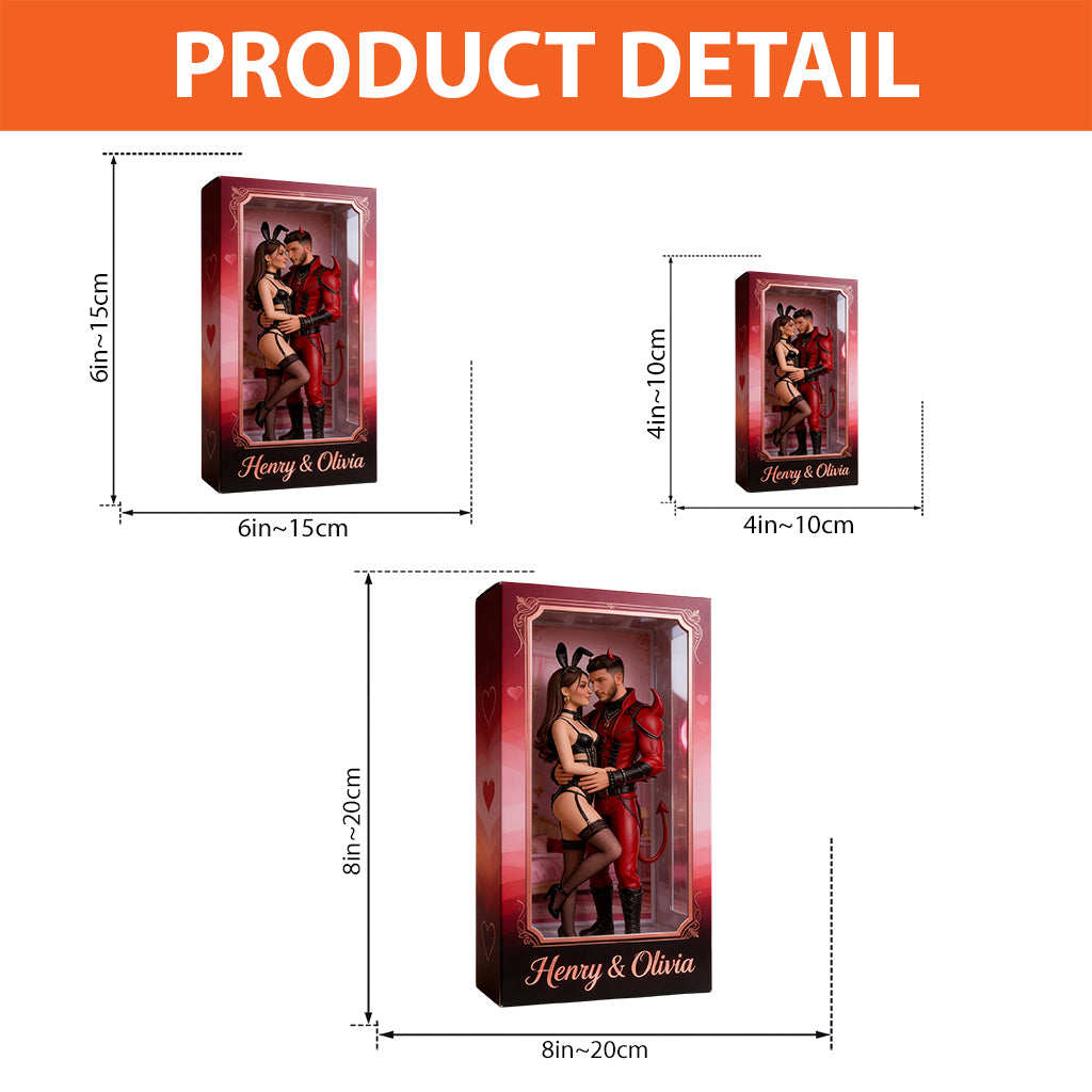 Any Photo Couple Love Costume - Personalized Spicy Couple Custom Shaped Acrylic Plaque