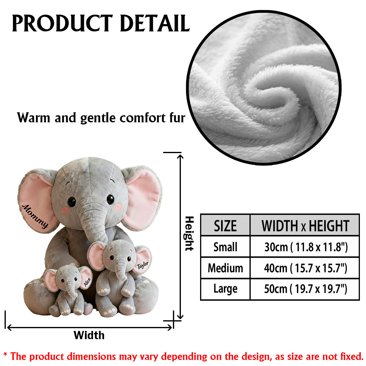 Mom/Grandma Elephant With Little Kids/Grandkids - Personalized Grandma Premium Faux Fur Pillow