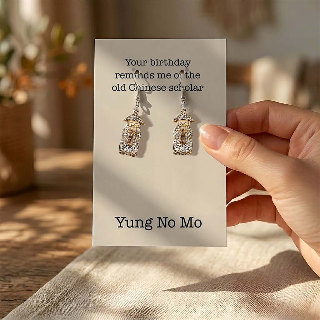 Happy Birthday - Personalized Birthday Earrings With Card